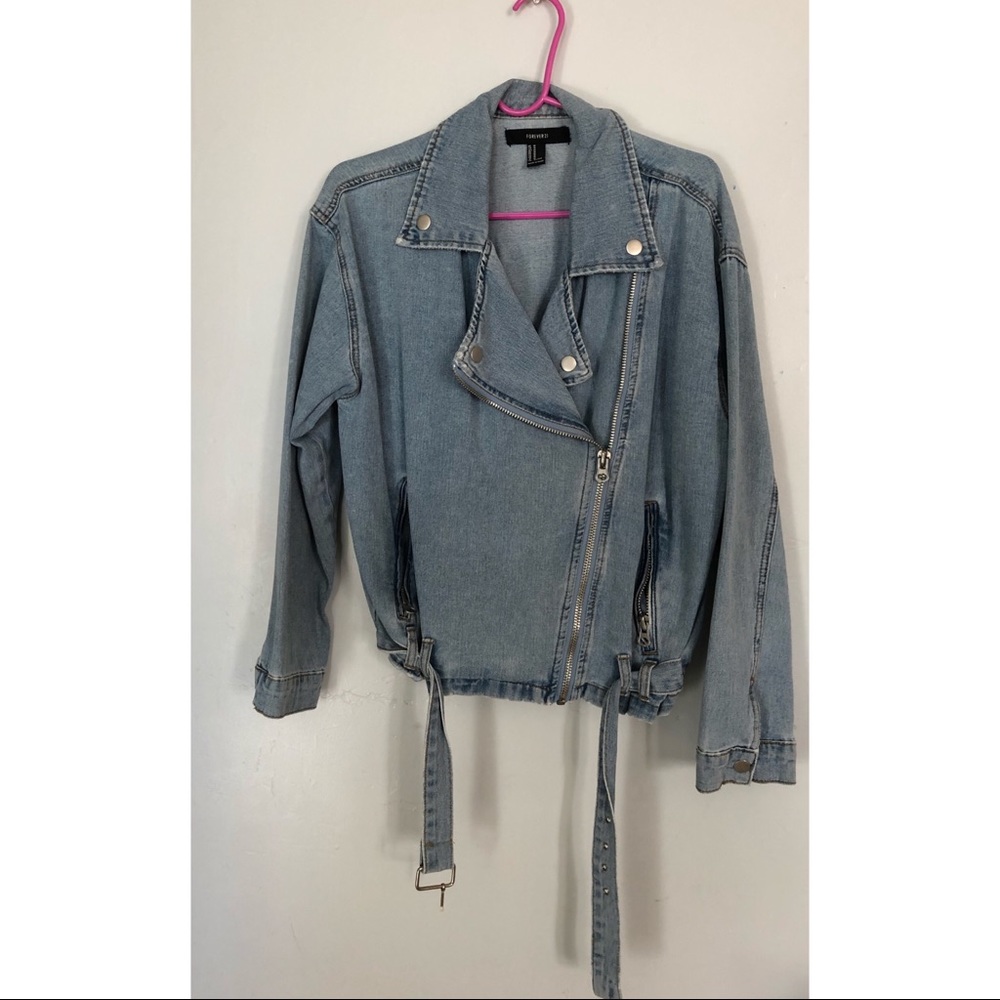 DENIM MOTO JACKET